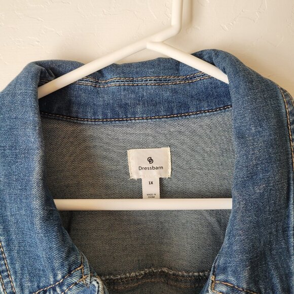 Dressbarn Medium Wash Jean Jacket - Picture 8 of 8